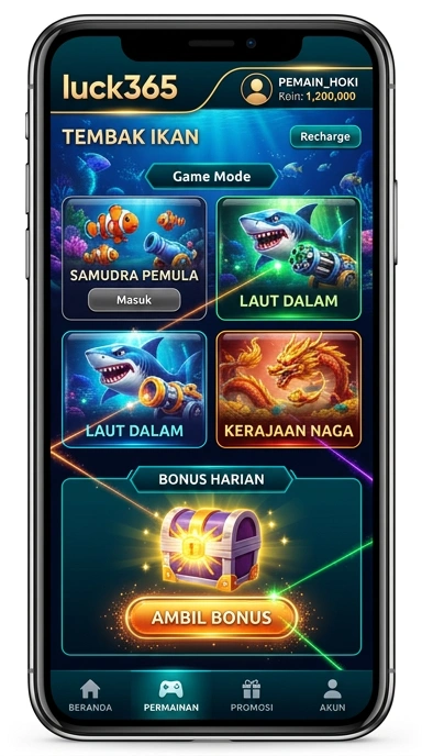 Cuplikan layar menu unduhan luck365 untuk perangkat Android